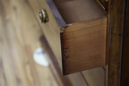 A Victorian plum pudding mahogany chest, W.3ft 8in.